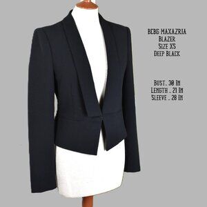BCBG MAXAZRIA Blazer XS Black Lined 5 Button Cuffs Hook and Latch Closure Bin 2
